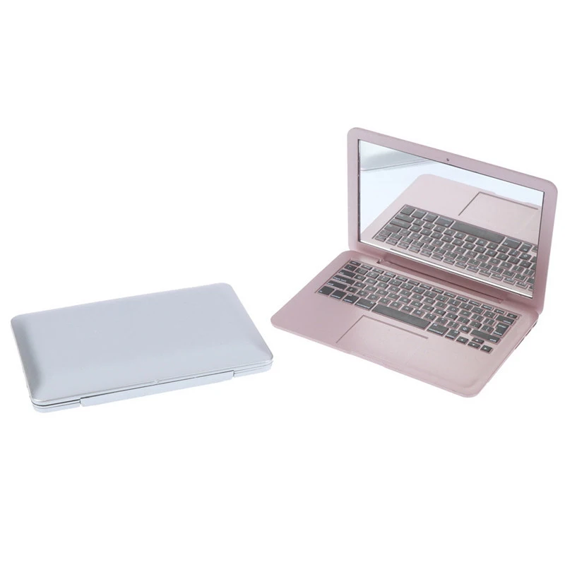 소녀용 미니 포켓 노트북 모양 메이크업 클리어 미러 베이비 미러 장난감