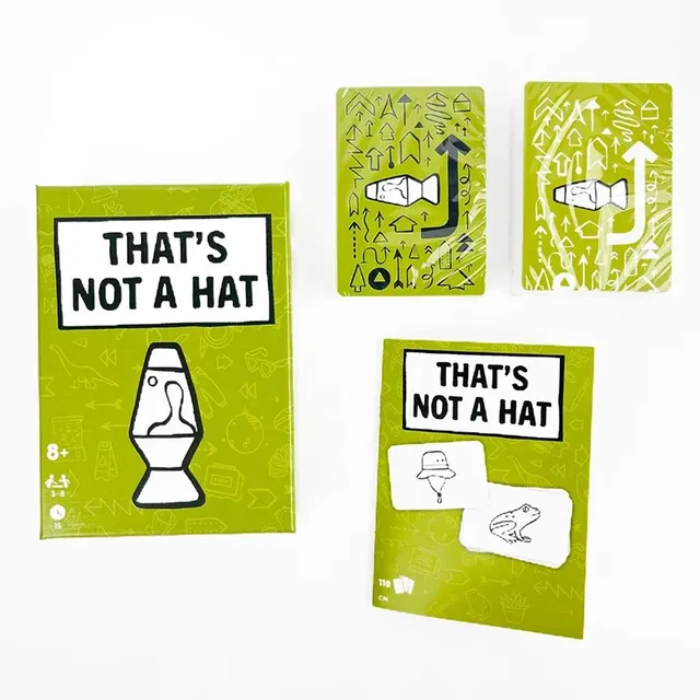 Unique That’s Not a Hat Happy Party Game Set,Top Board Game with Basic Extended Card Game, English Tabletop Game for 3-8 Players 5