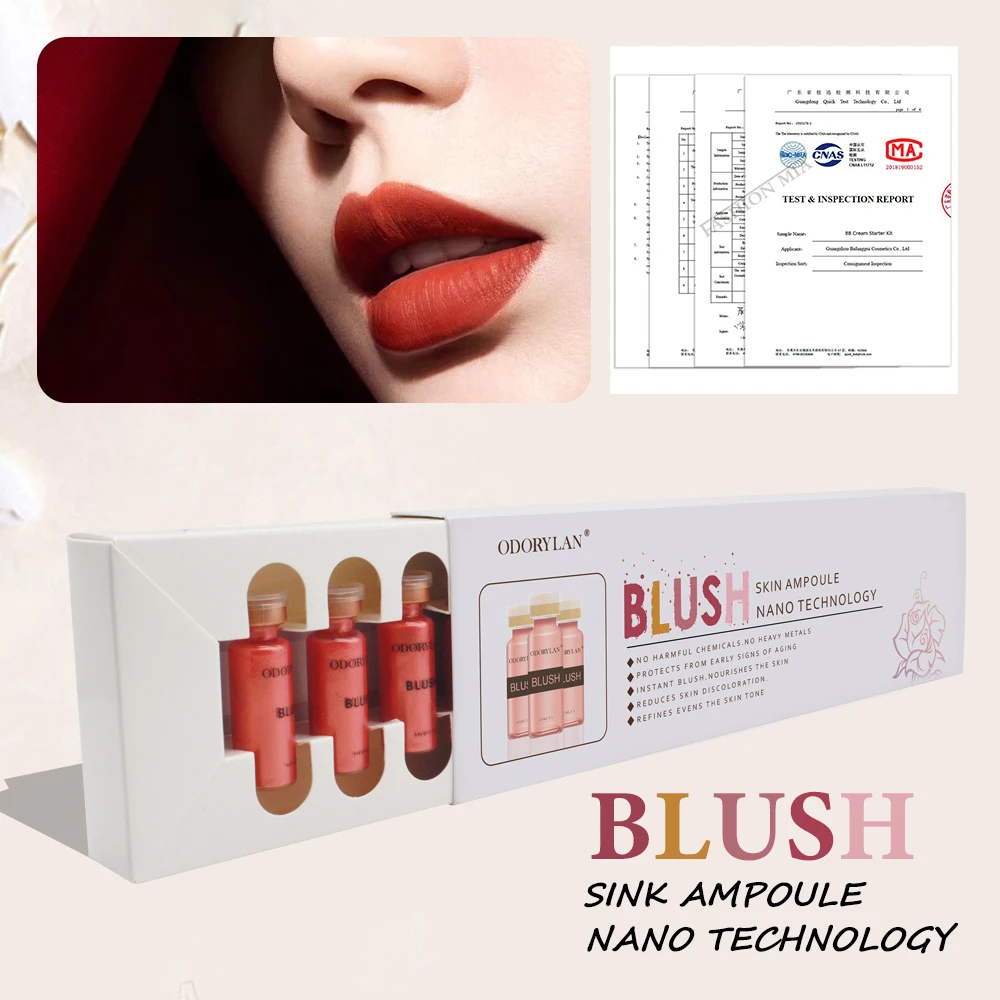 

BB Lip Serum Set Blush Anti-Aging Serum Semi-Permanent Stain Moisturizing Lasting Nourishing Beauty for Lip Coloring Supplies