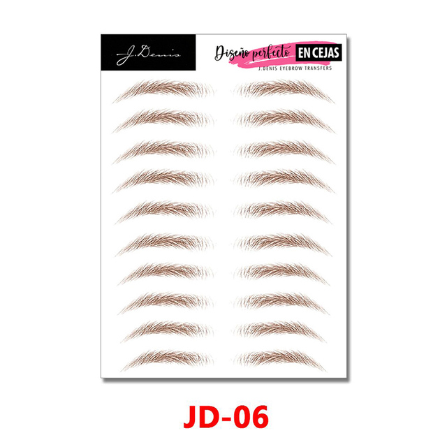 Hair-like Eyebrows Waterproof Water Transfer Stickers Makeup Eyebrow Tattoo Sticker Lasting False Eyebrow Patch Stickers