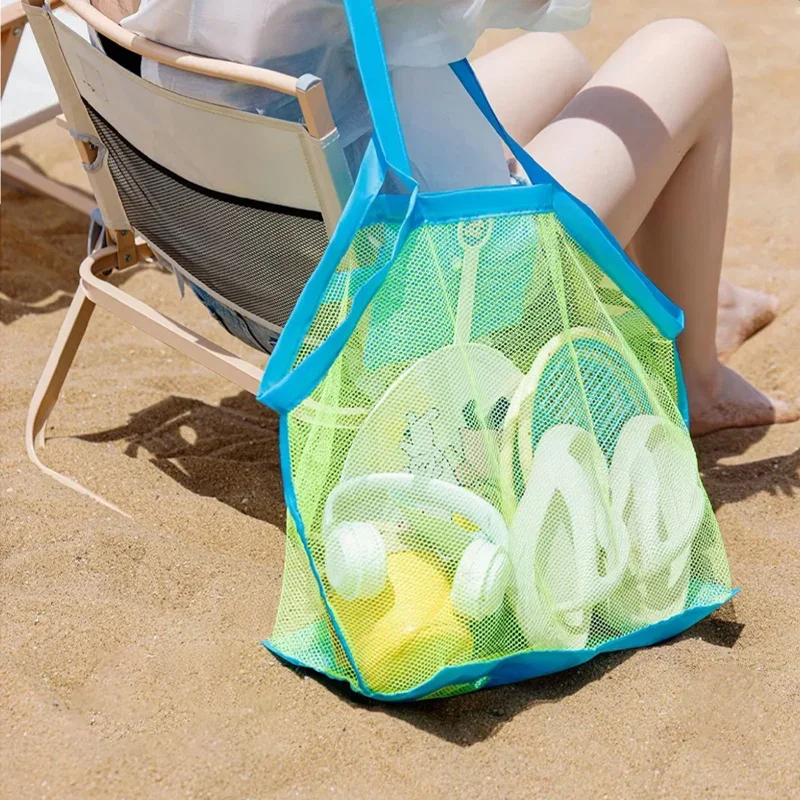 Beach Bag Anti-sand Net for Kids Beach Toy Towel Storage Mesh Travel Large Capacity Toy Outdoor Clothes Storage Bags