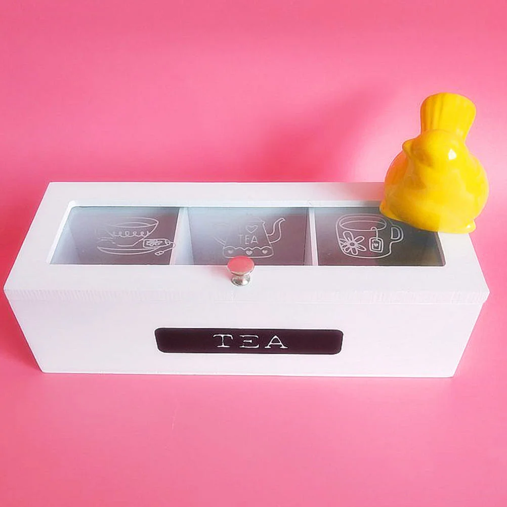 

Tea Box Wooden Grid Multi-function Case Storage Cabinet Delicate Bag Creative Bags