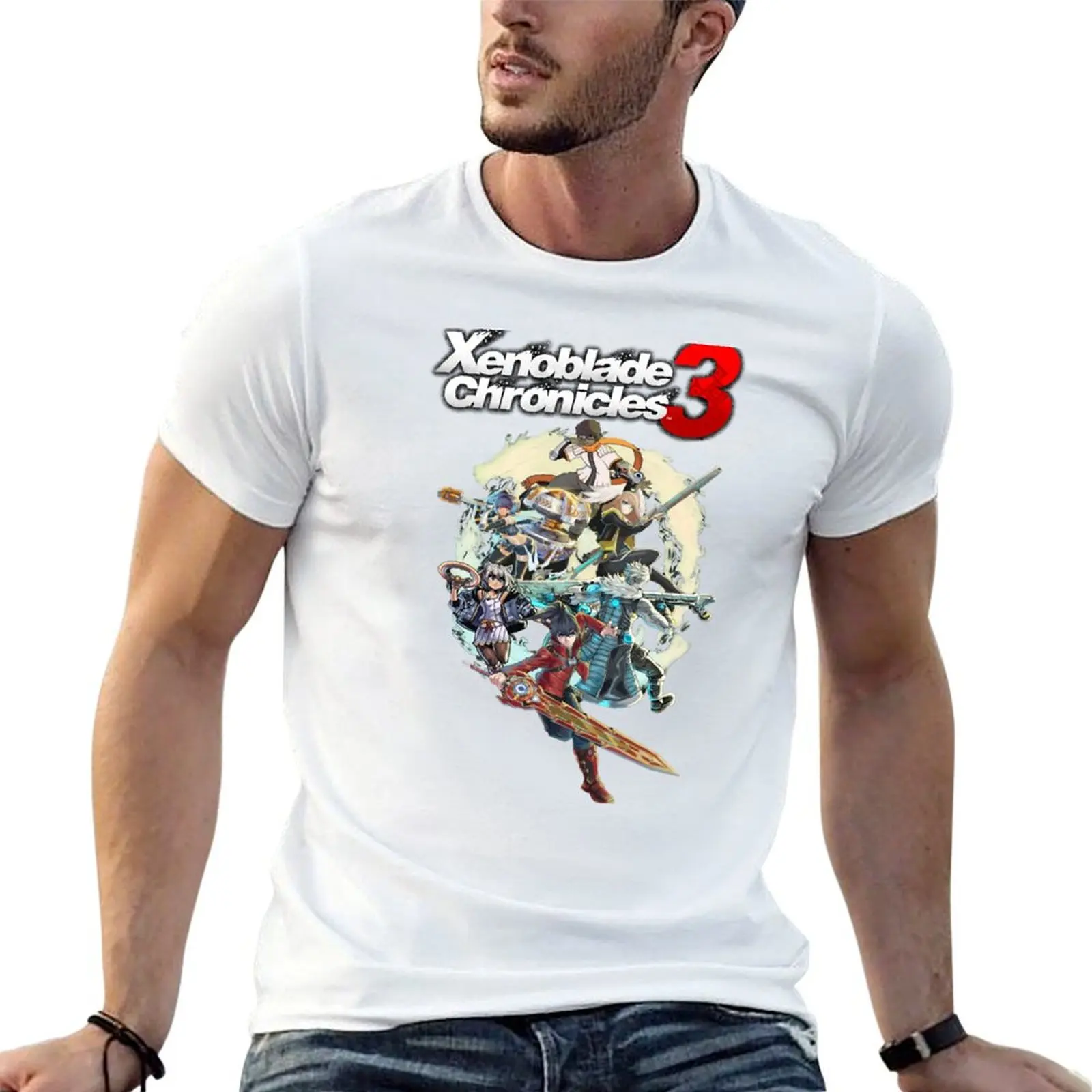Xenoblade-Chairs 3 All Times Of Game T-Shirt Summer Top Animal Prinfor Boys Abbigliamento Estetico Abbigliamento Uomo