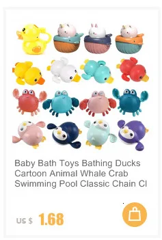 Baby Bath Toys Bathing Ducks Cartoon Animal Whale Crab Swimming Pool Classic Chain Clockwork Water Toy For Infant 0 24 Months baby toddler toys girl 1 year	