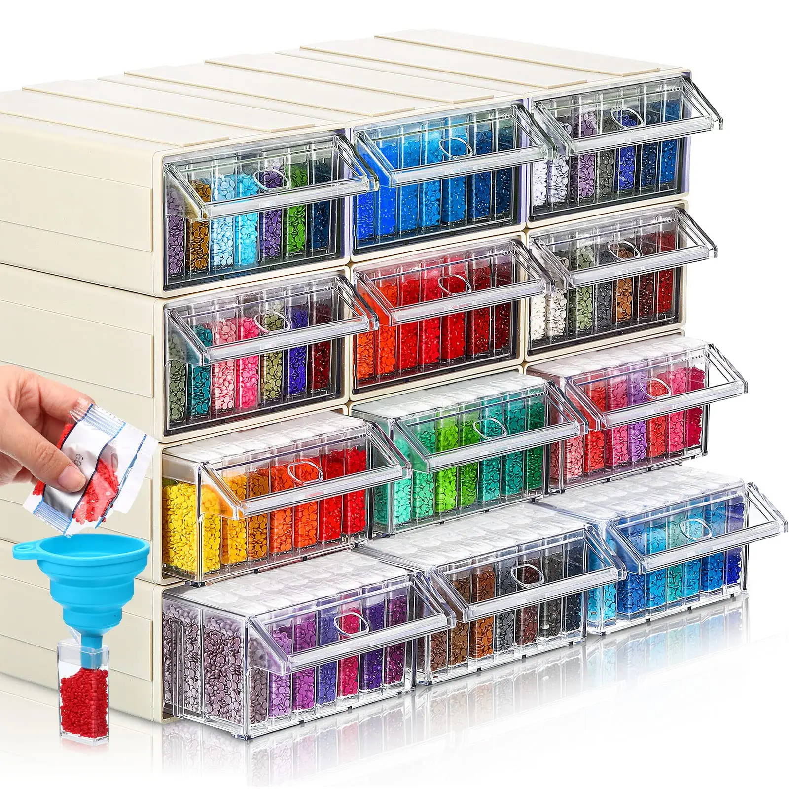 KARFRI 50 Stück Farbbecher 3ml - Klare Aufbewahrungstöpfe Für Farben & Kosmetik