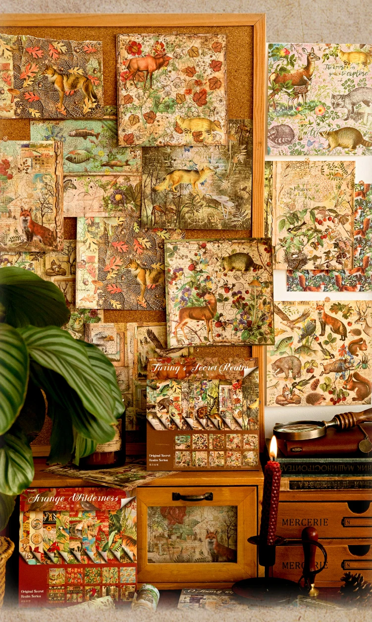30 Blatt Dekor Scrapbook Vintage Materialien Papier Combo Kit DIY Junk Journal Collage Fotoalbum Retro Hintergrundpapier – Detail 14