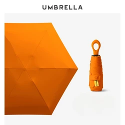 Compact Ultralight UV Protection Umbrella - Portable Quick - Dry Sunshade - Iron (Orange)