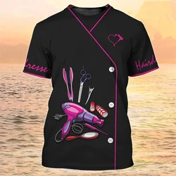Fashion Barber 3D Printed Custom Name Summer Loose Fit Tee - S (Tshirt - ZFA41754)