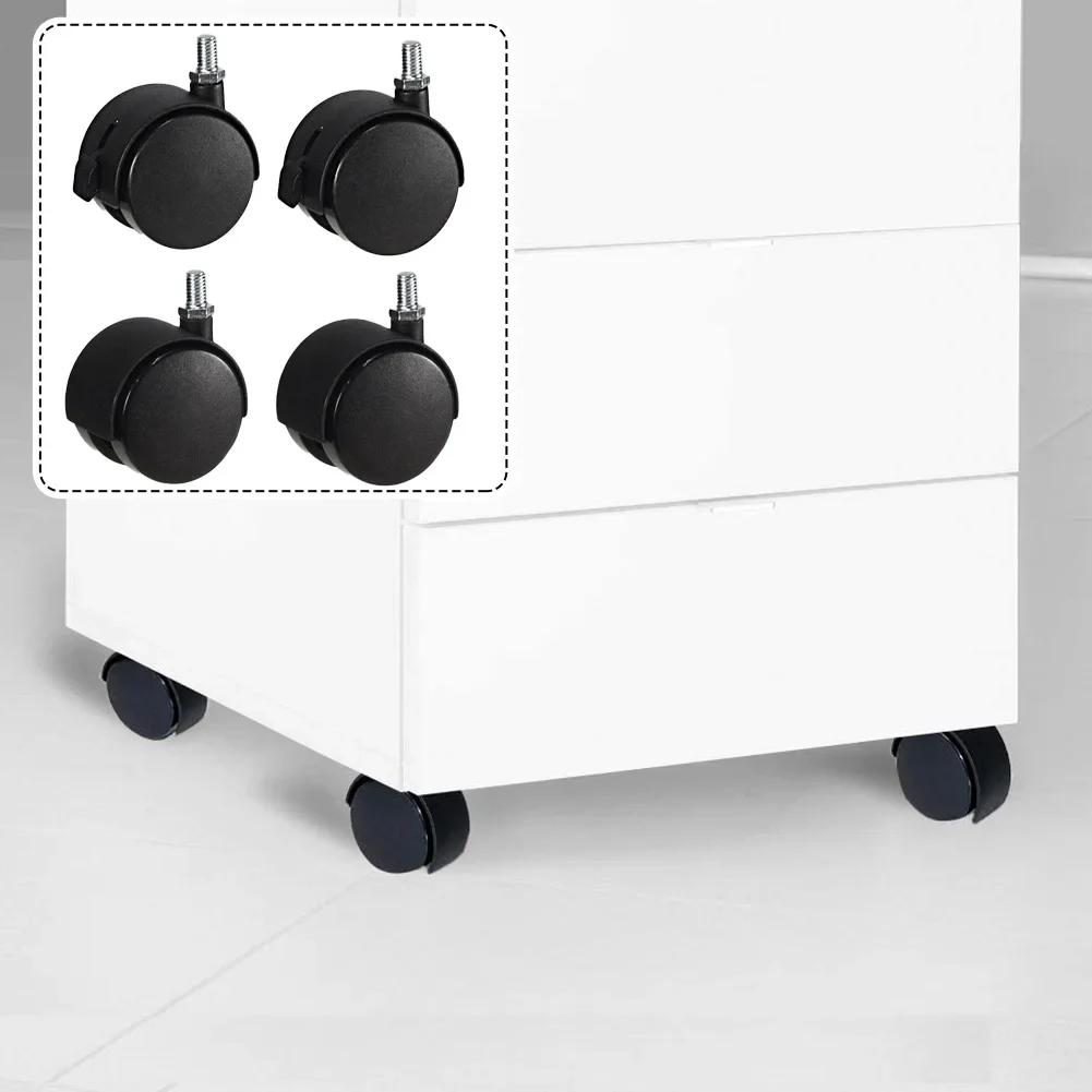 Description Picture 2 of item4Pcs Furniture Casters Wheel Plastic Swivel Castor Brake Wheel Replace Universal Wheel Roller For Trolley Chair Household Access