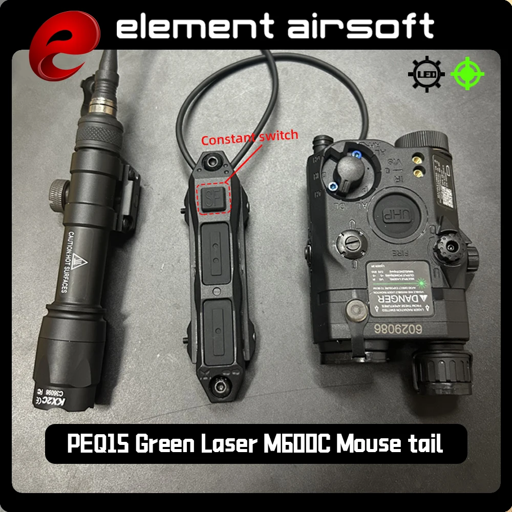 Element peq15 laser indicator PEQ 15 laser box M600C flashlight dual control rat tail M300 tactical flashlight