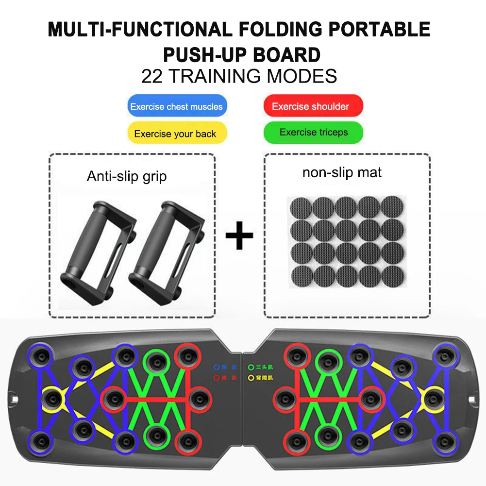 Folding Push Up Board Push Up Board Portable Multifunctional Push-up Board Foldable Push Ups Flexion Table Fitness Training Device Push-up Machine Gym Equipment