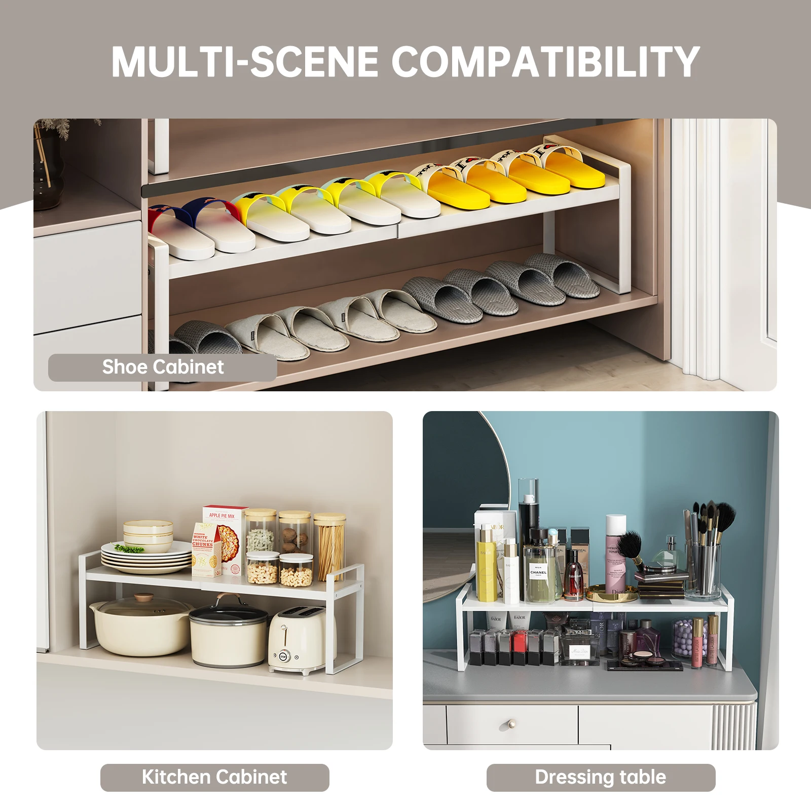 Multi-Purpose Adjustable Kitchen Storage Rack