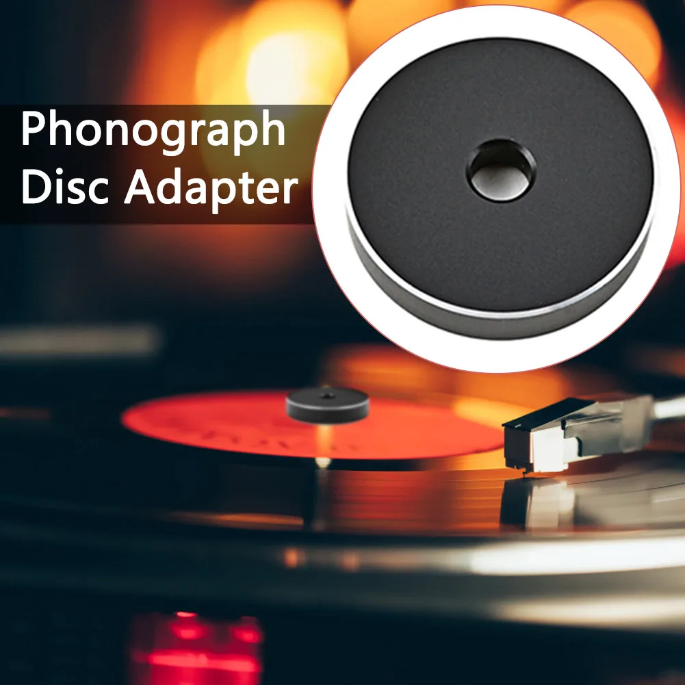 Vinyl Record Adapter Solid Aluminum Vinyl Record Turntables Adapter 7 Inch Vinyl Records Adapter Player Phonograph Accessories