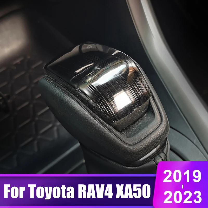 

For Toyota RAV4 2019 2020 2021 2022 2023 RAV 4 XA50 Hybrid Interior Accessories Car Gear Shift Knob Gear Head Cover Trim Sticker