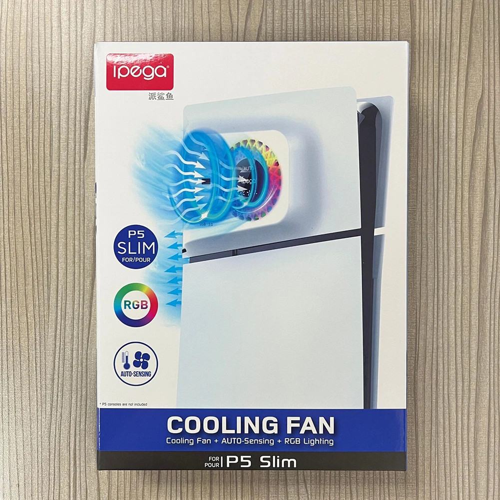 LED 조명이 있는 측면 장착 냉각 선풍기, PS5 SLIM 게임 콘솔용 냉각 선풍기, USB 포트 2 개
