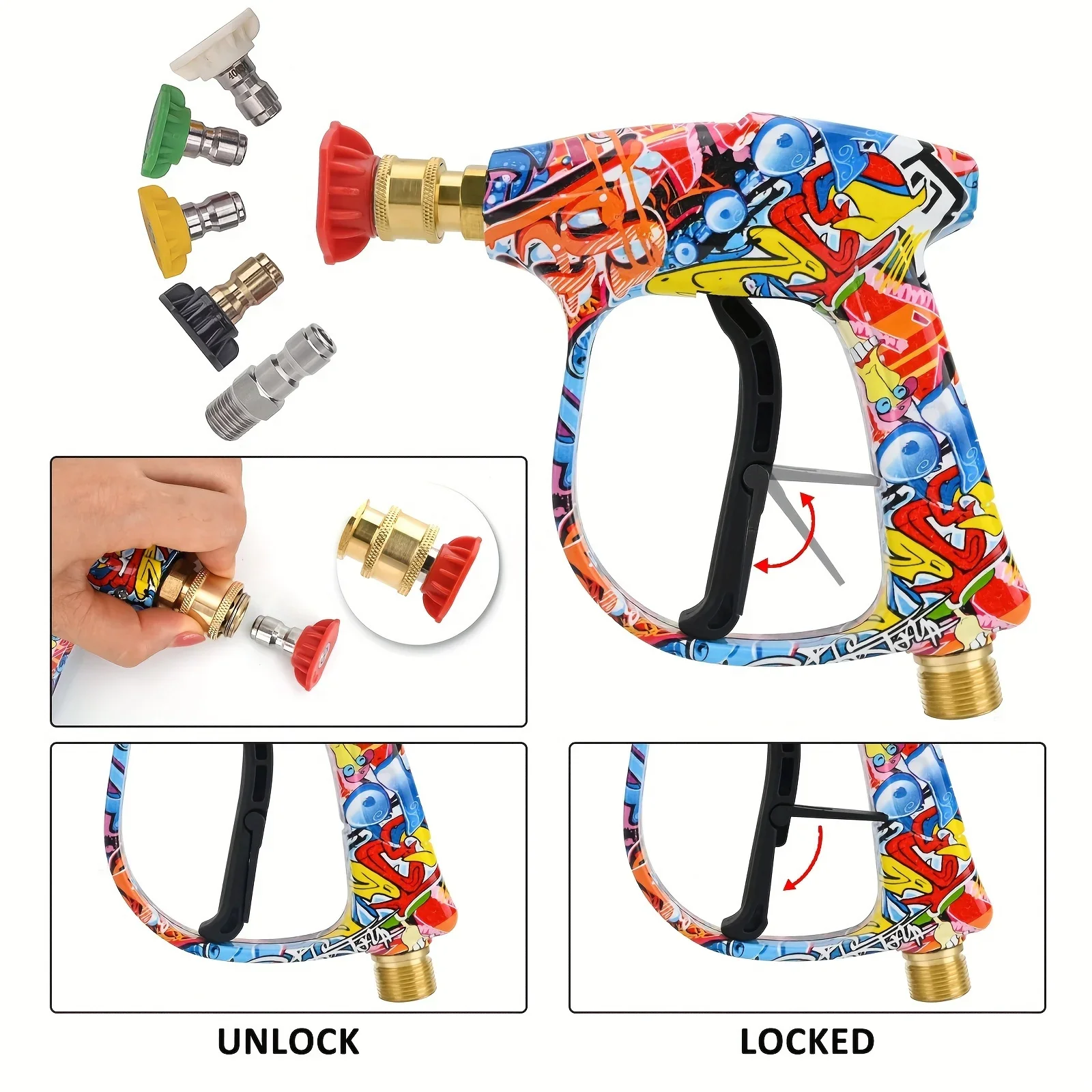 Pressure washer gun mounted on a Karcher K-Series machine