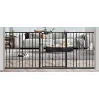 Triple Lock Door Walk Through Swinging Self Closing Security Ferrous Metal Dog Pet Small Dog Cat Suitable for Stairs Doorway 2