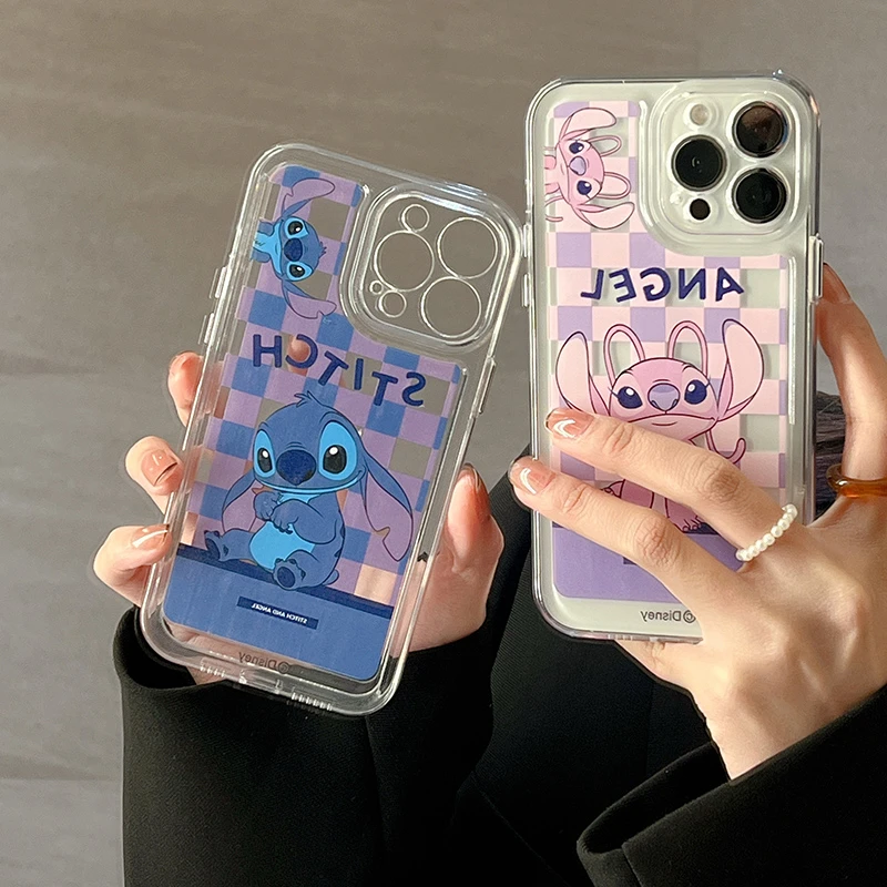 Disney Cartoon Lilo & Stitch Phone Case for iPhone 11 12 13 mini pro XS MAX 8 7 Plus X  XR Cover iphone 13 mini flip case