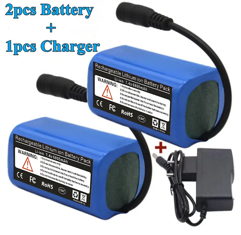 Lipo Battery T188 T888 2011-5 remote Fish Finder Fishing Bait Boat Accessories RC Toy Accessories 7.4V 6800mah rechargeable battery,lifepo4 battery,battery replacement