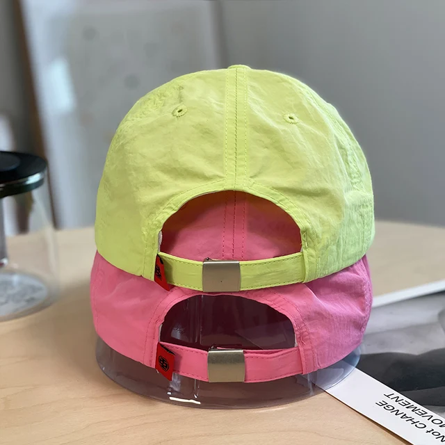 Korean Style Spring and Summer Thin Letters Embroidered Quick-Drying Cloth Baseball Cap for Women Sun-Poof Peaked Cap Trendy Men 3