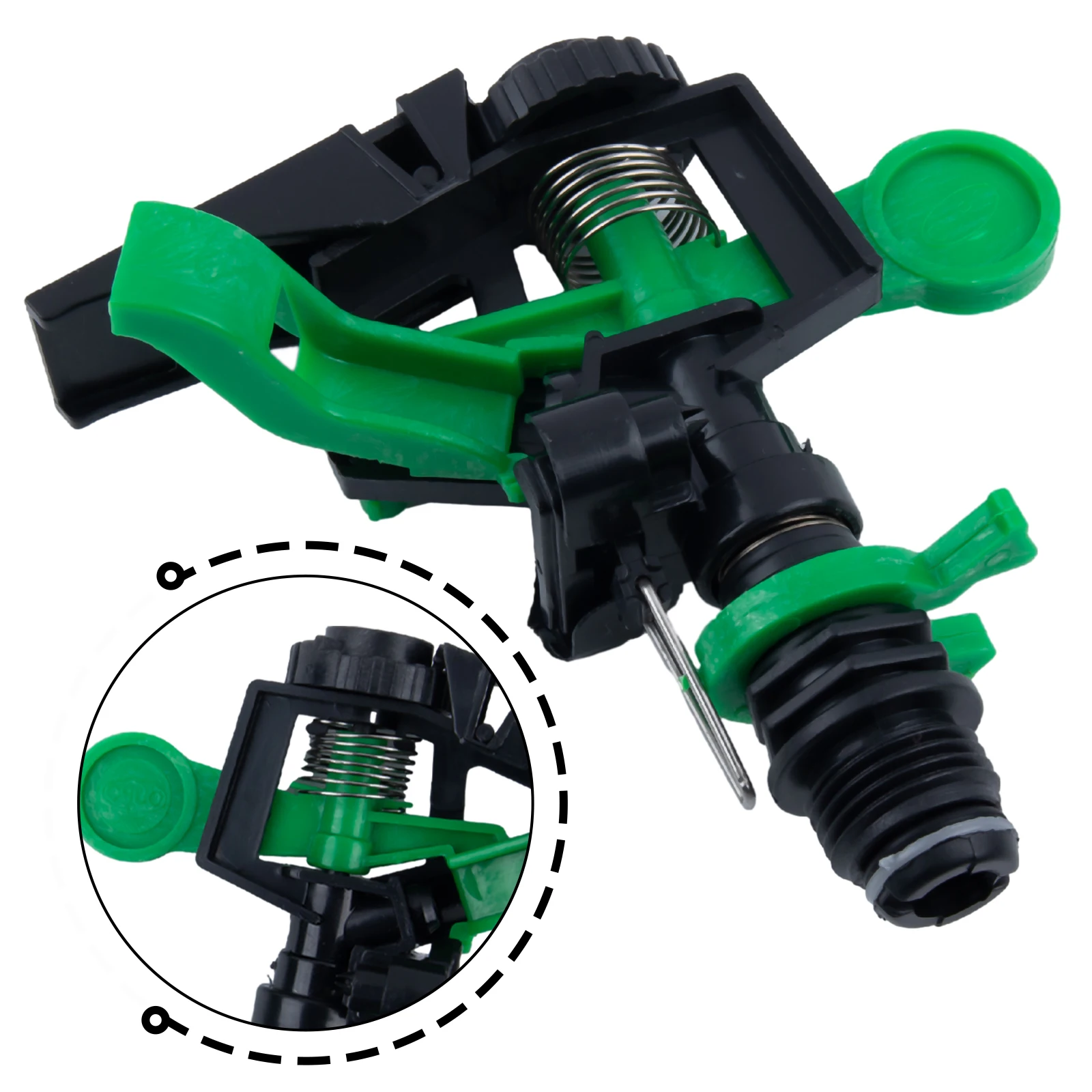 

5 Pieces ABS Impact Sprinkler Head Adjustable Nozzle 0-360 Degree 34Ft-60Ft Spray Distance Watering Irrigations Garden Sprinkles