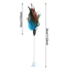 Pet Cat Toy Stick Feather Rod Mouse Toy with Mini Bell Cat Catcher Teaser Cat Toys Interactive Pet Products for Cats 3