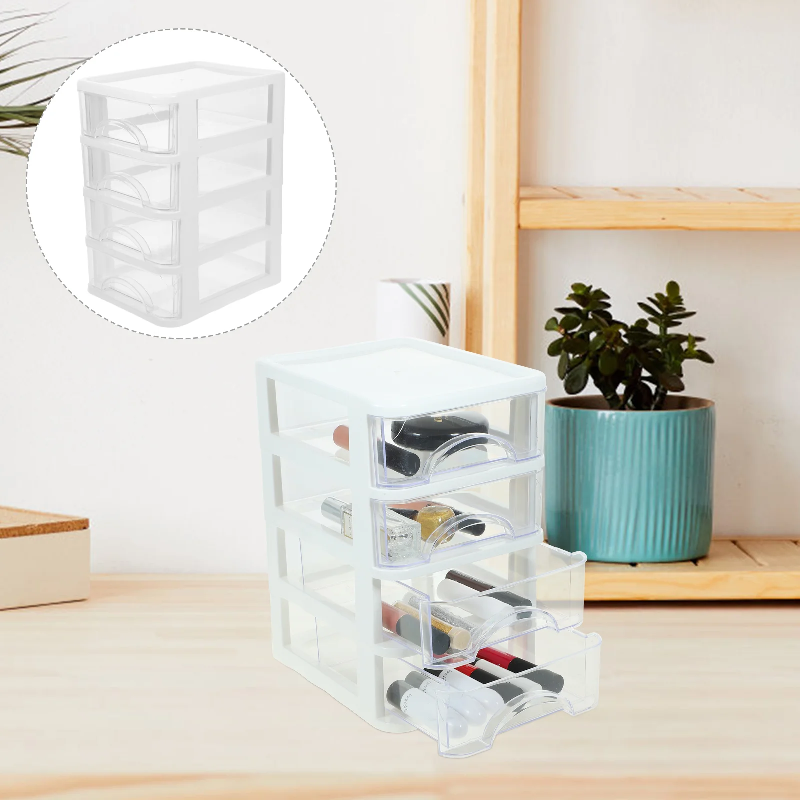 

Tabletop Storage Case Drawer Style Stationery Organizer Holder Desk Bins Shelves Desktop Drawers Bathroom Practical Makeup