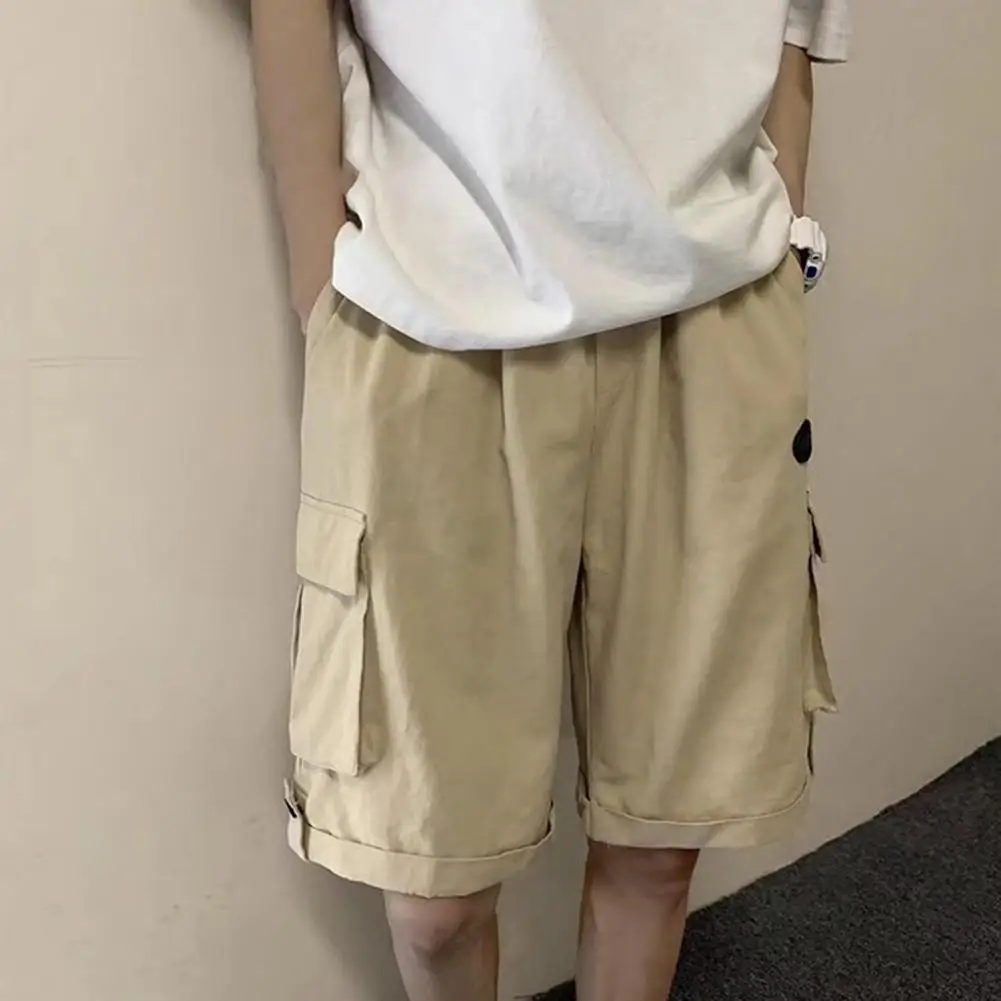 

Shorts Women Loose Drawstring Tooling Style High Waist Leisure Solid Chic Streetwear Unisex Stylish Couple Trousers Cool Couple