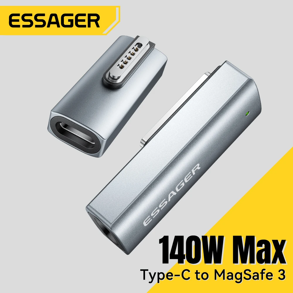 

Адаптер Essager PD 140 Вт с USB C на Magsafe3 OTG для быстрой зарядки Macbook