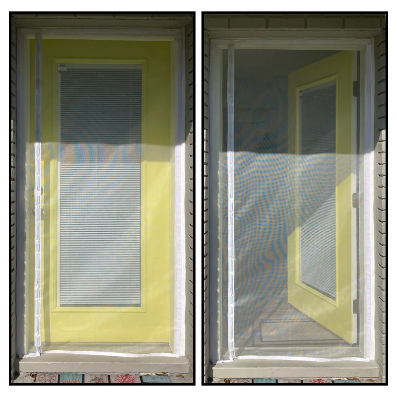 DTGJ Magnetic Door Screen Side opening style Mosquito Net White Anti Insect Invisible Mesh Custom Size Summer indoor - Image 5