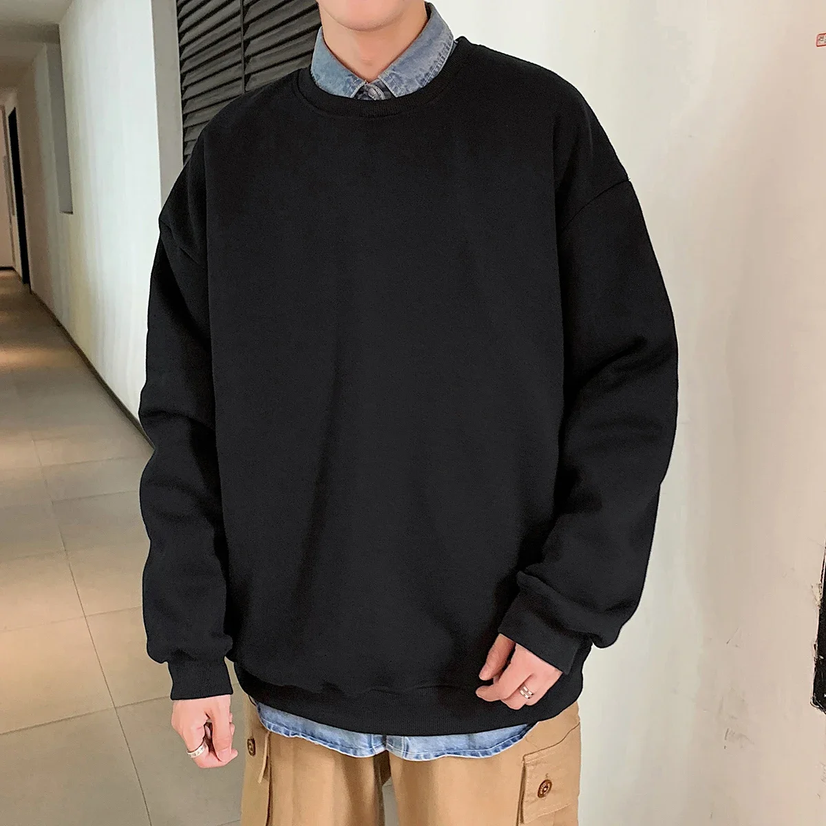 Hoodies Sweatshirts Men Streetwear Solid Pullover Sweatshirt Hoodies Men New Spring Autumn Sweatshirt