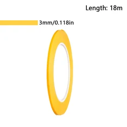 Yellow DIY Masking Tape Roll - Versatile Width Options (18 - 50m) (3mm 18M)