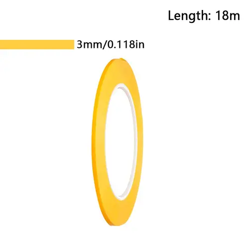 1Rolls 18-50m Model Masking Tape DIY Yellow Masking Tape Width 2/3/6/8/10/12/18/30/50mm - Image 8