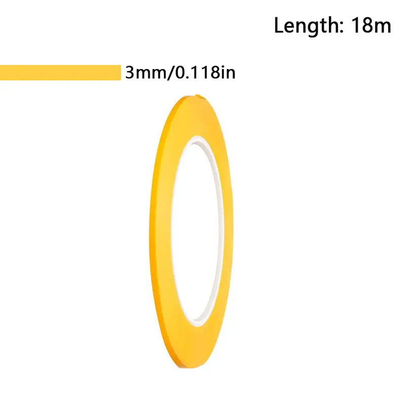 1Rolls 18-50m Model Masking Tape DIY Yellow Masking Tape Width 2/3/6/8/10/12/18/30/50mm - Image 8