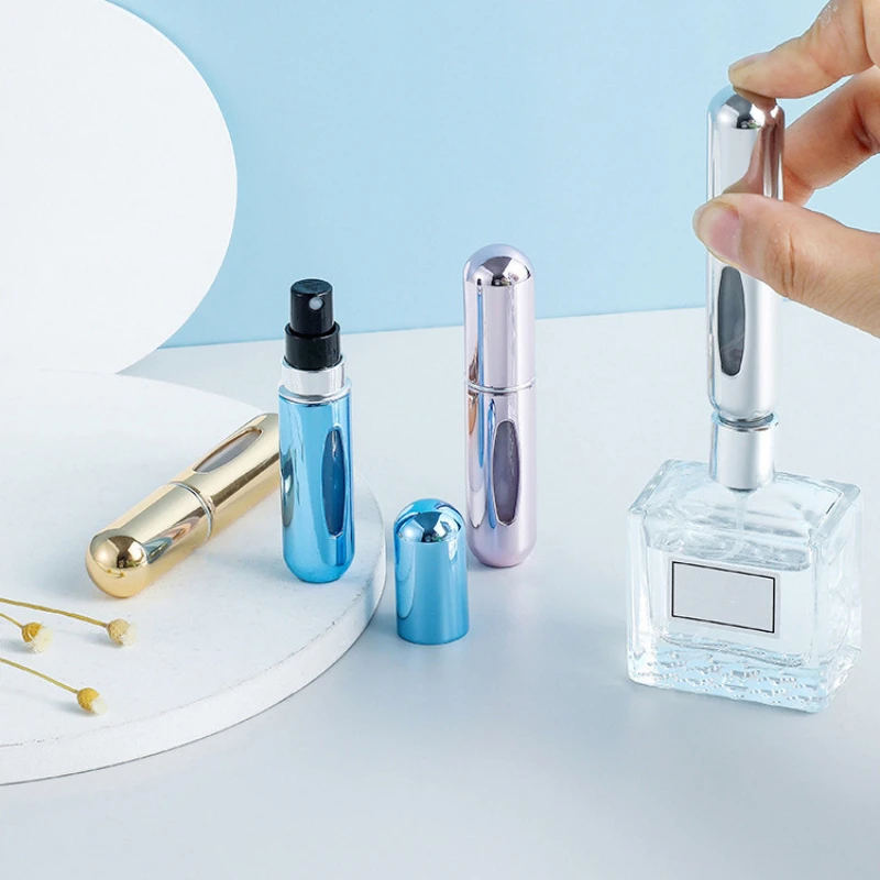 

5ml Portable Mini Refillable Perfume Bottle With Spray Scent Pump Empty Cosmetic Containers Atomizer Bottle For Travel Tool