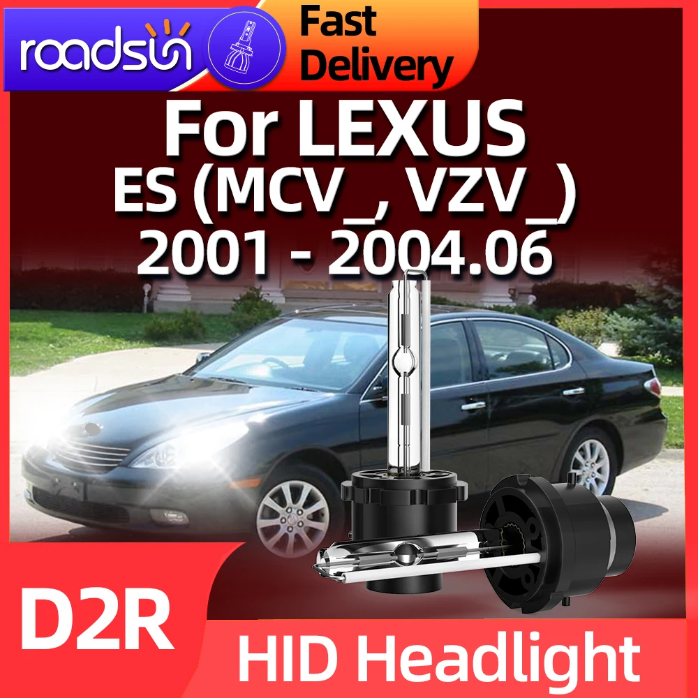 

Ксеноновые лампы для фар Roadsun, 2 шт., 35 Вт, лампы D2R HID светильник 6000K для LEXUS ES (MCV VZV) 2001 2002 2003 2004