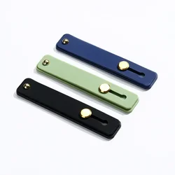 Adjustable Silicone Wrist Band Phone Holder with Push - Pull Grip & Desktop Stand - 3Pcs (Black Blue Green)