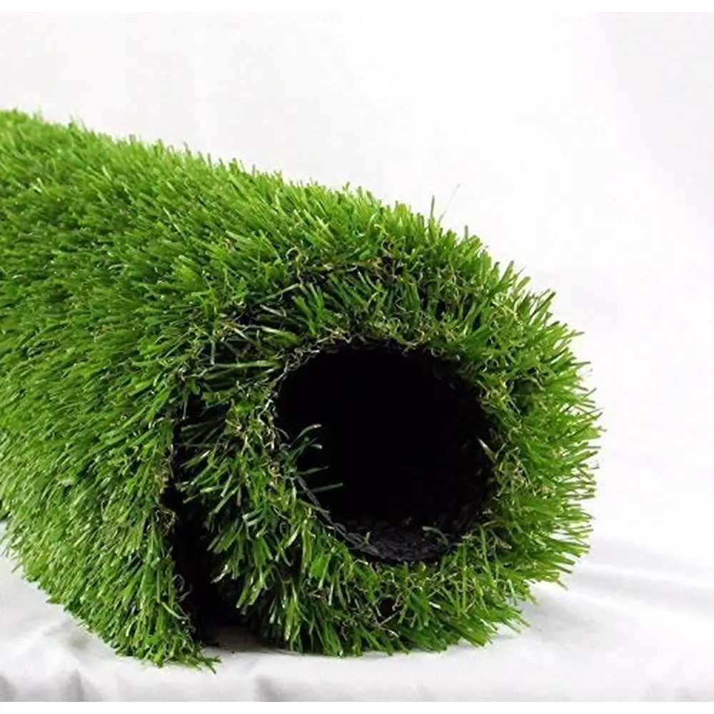 High Density Synthetic Grass Mat 4x13ft UV Resistant Fake Turf Rug Outdoor Indoor Drainage Holes Easy Clean