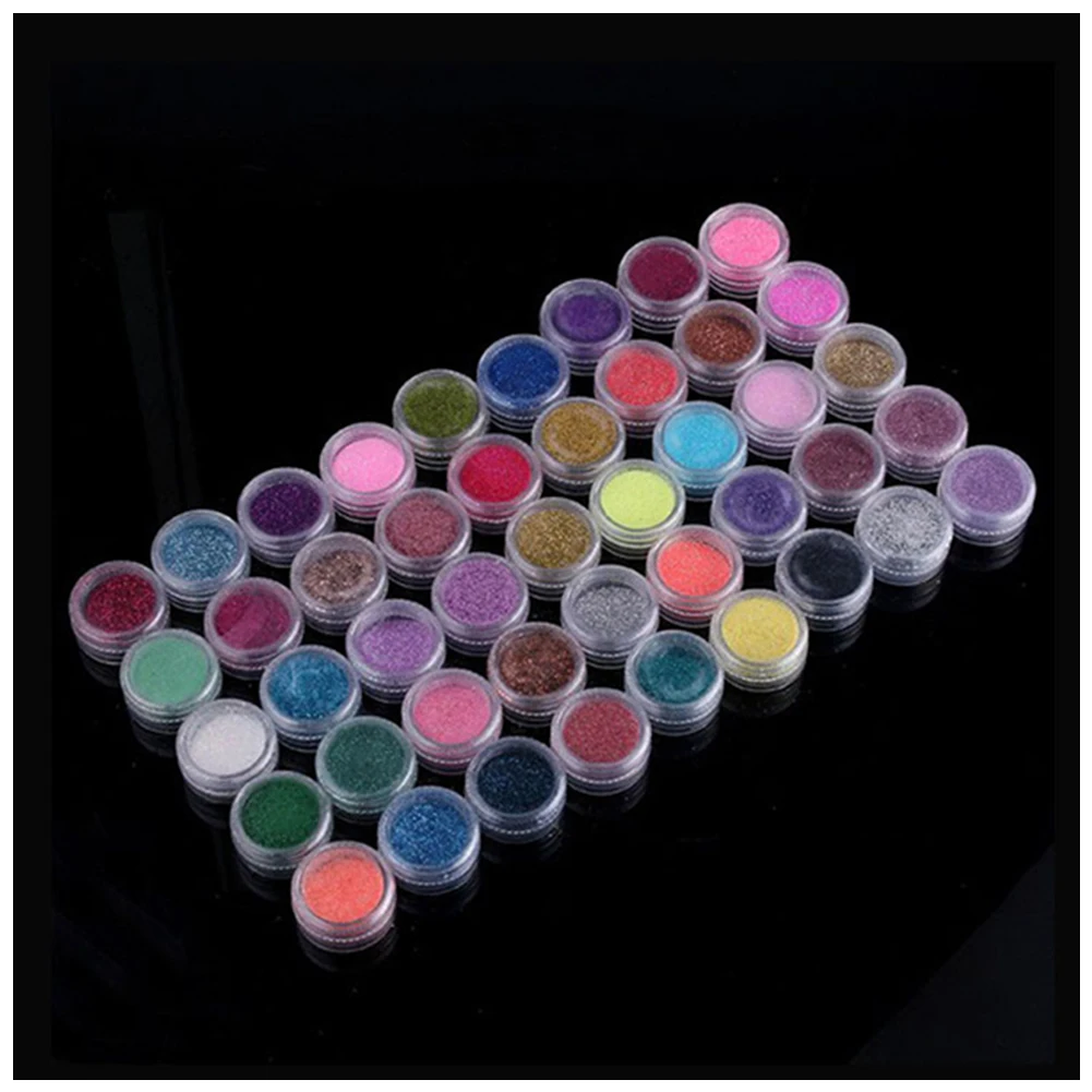 

45 Colors Nail Art Glitter Powders Set Ultrafine Nails Decoration Pigment DIY Manicure