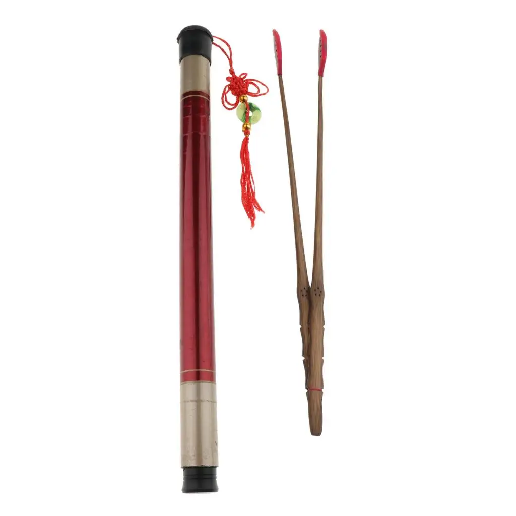 Practical 2pcs Yangqin Dulcimer Mallets Sticks+Storage Box Holder for Dulcimer Player