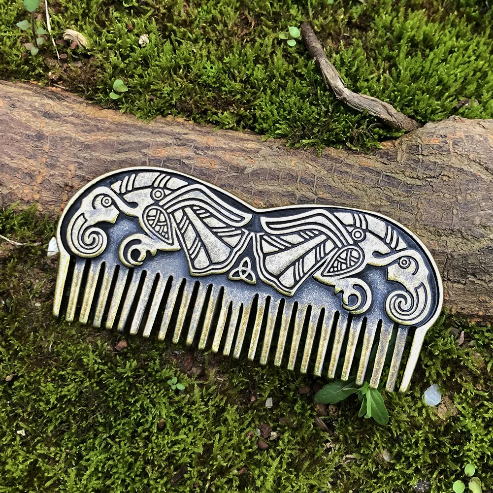 Norse Viking Beard Comb Odin Raven Viking Jewelry Viking Gift For Men