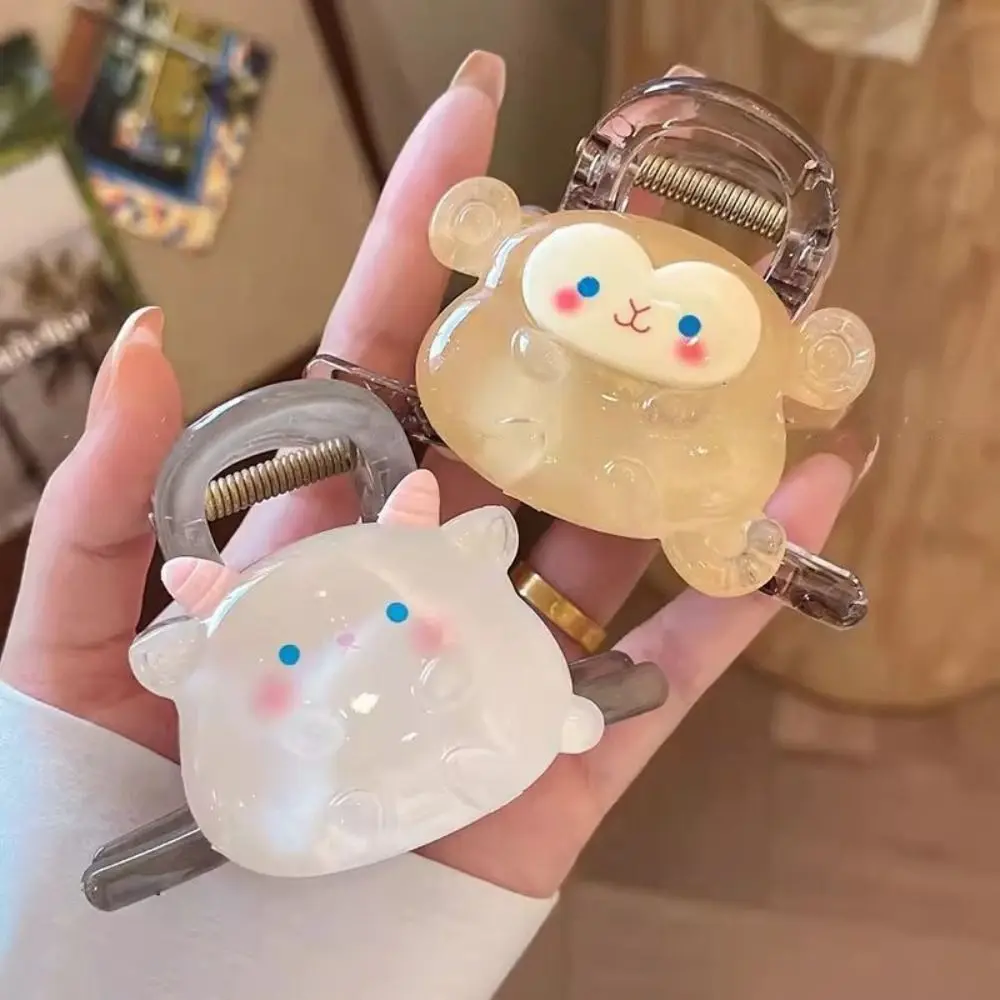 Monkey Animal Claw Clip Sweet Pig Cartoon Tiger Crab Clip Forcine Tiger Monkey Shark Clip Lady