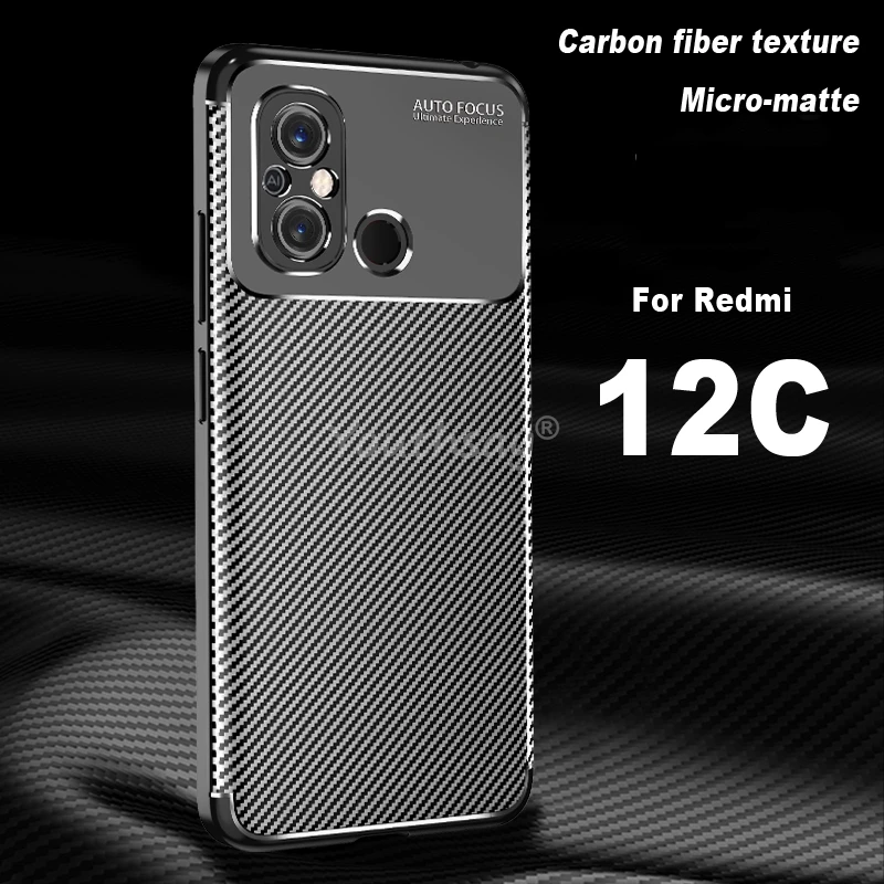 Per Xiaomi Redmi 12C Custodia Redmi 12C Cover Gomma Silicone Luxuy Tpu Custodia Protettiva Capa Per Redmi 12C Custodia Antiurto
