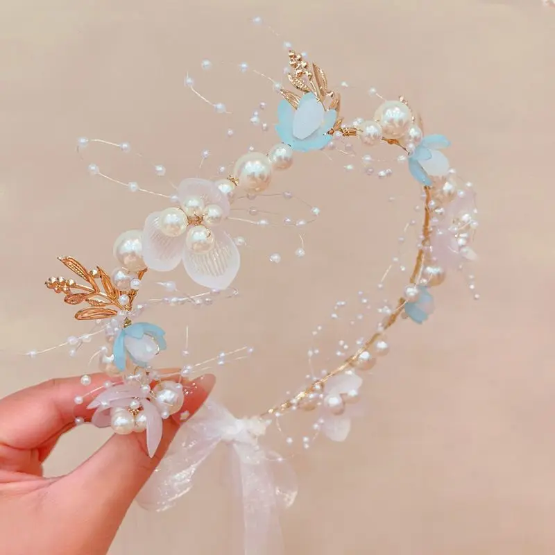 Hair accessories Children's Wreath Headgear Super Fairy Mori Crown Headband Princess Flower Girl Head Flower Girl Birthday Show