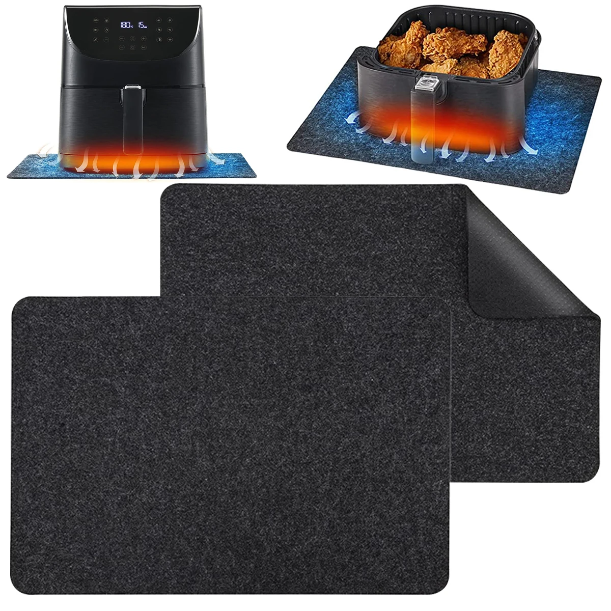  Heat Resistant Mats For Countertop 2 Pcs - Coffee Mat Heat  Resistant Mat Kitchen Counter Protector Pad with Appliance Slider Function  for Air Fryer, Microwave, Coffee Maker, Toaster : Home & Kitchen