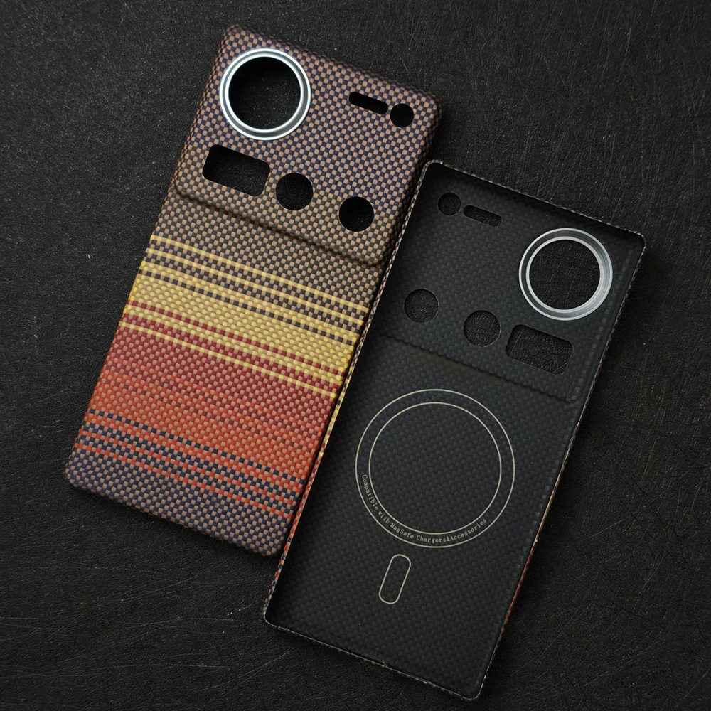 Sleek Magnetic Carbon Fiber Magsafe Case with Aramid Fiber
