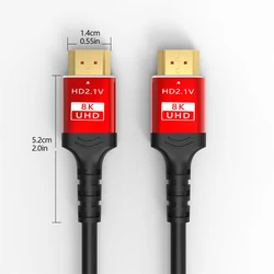 Ultra High - Speed 8K HDMI Cable for Enhanced Audio and Video Experience (Red)