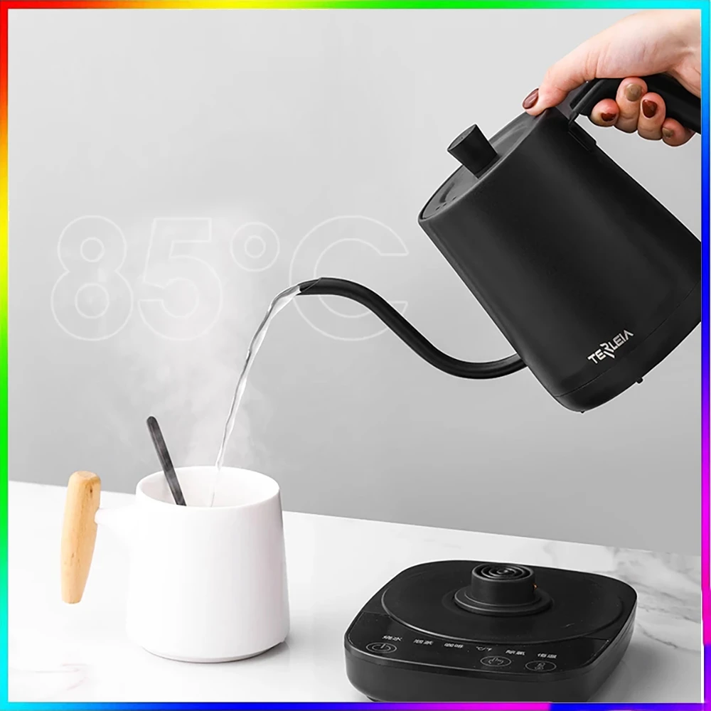 800ml Electric Coffee Pot Hot Water Jug Temperaturecontrol Heating