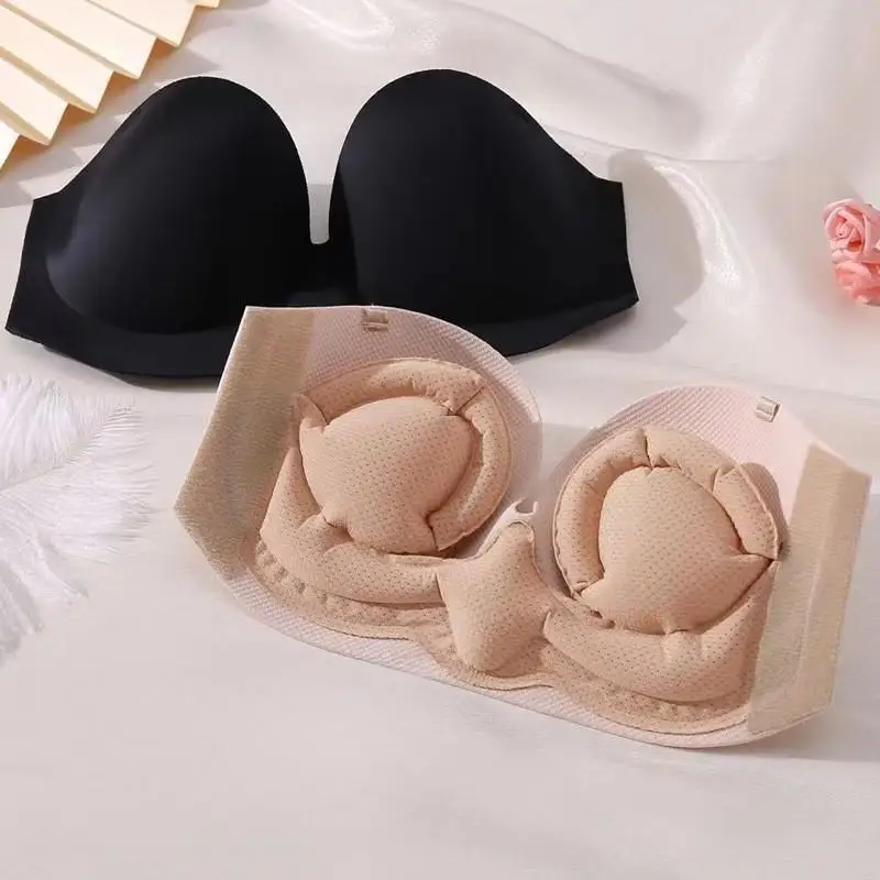 

Inflatable Bra Side Wings Seamless Gathered Thickened Small Chest Large Strapless Wedding Underwear Chest Stickers Breathable