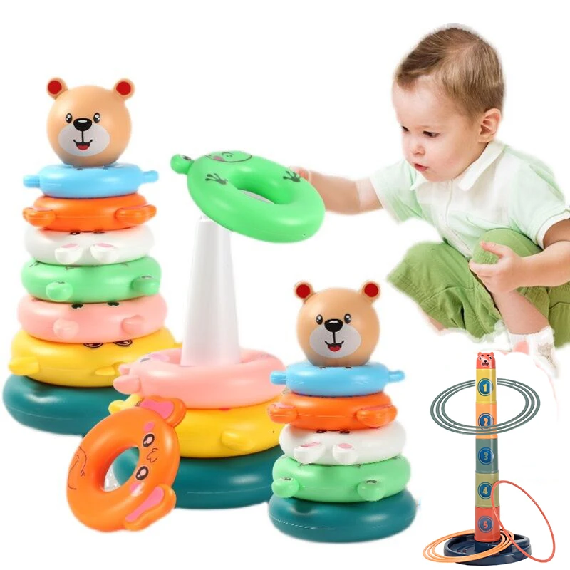 

Stacking Nesting Circle Toy Montessori Building Blocks Sensory Toys For Children Baby 6 36 Months Early Educational Stacking Toy